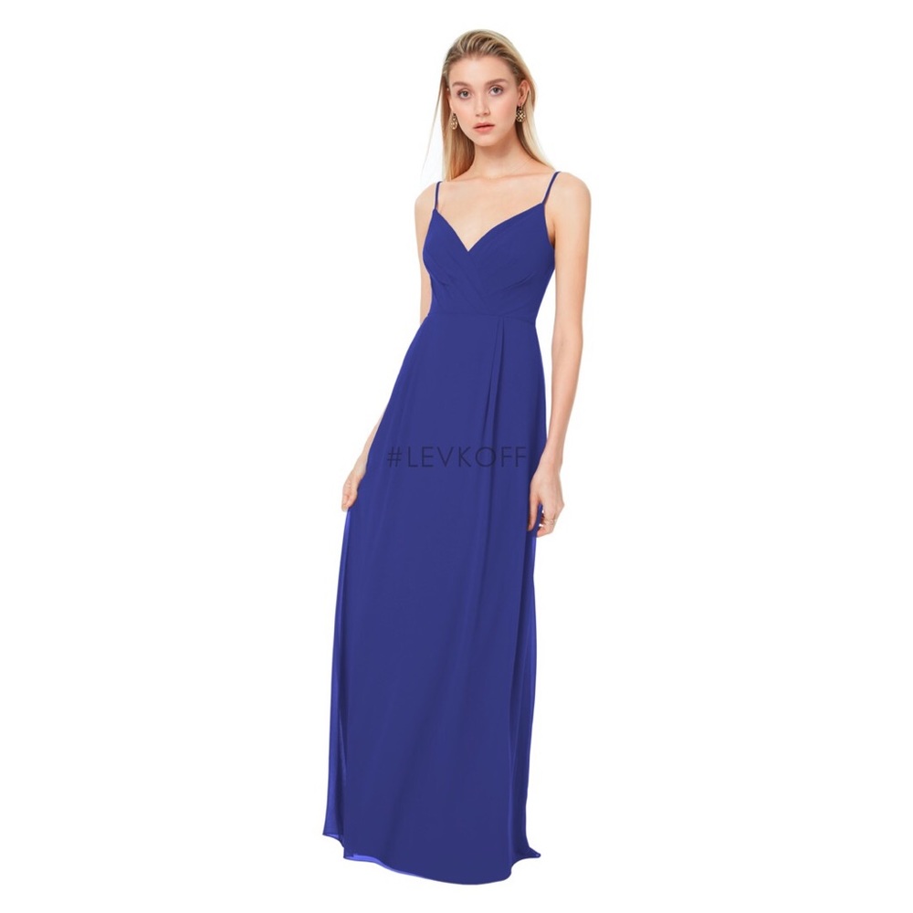 Levkoff style 7035 bridesmaid dress size 22 blue